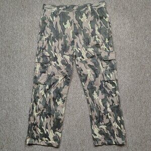 HALIFAX DENIM Camo Cargo Pants Men’s 38x30 Cotton Straight Leg Utility Hunting